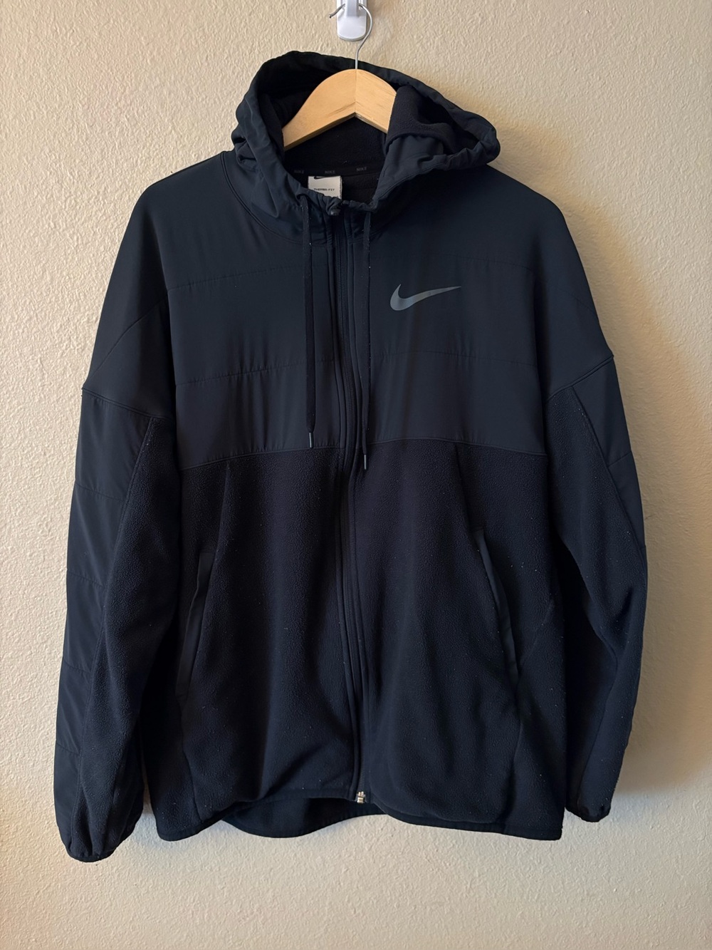 Nike Therma-FIT Winterized Full Zip Training Hoodie Jacket Black Men's Large